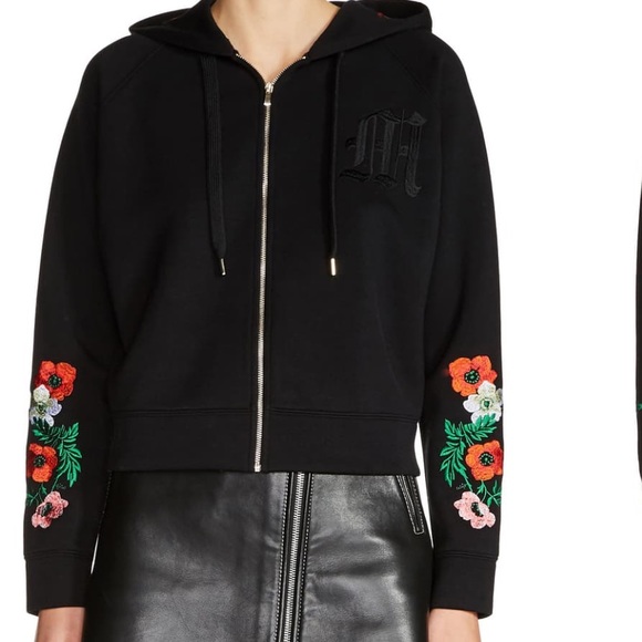 Maje embroidered floral hoodie
